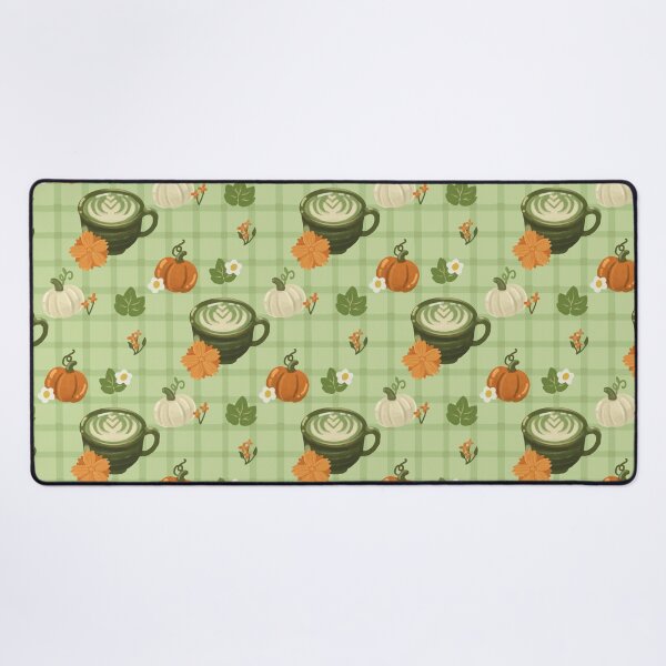 Item preview, Autumn Cafe Order - Pumpkin Matcha Latte Pattern designed and sold by VenusandMoon.