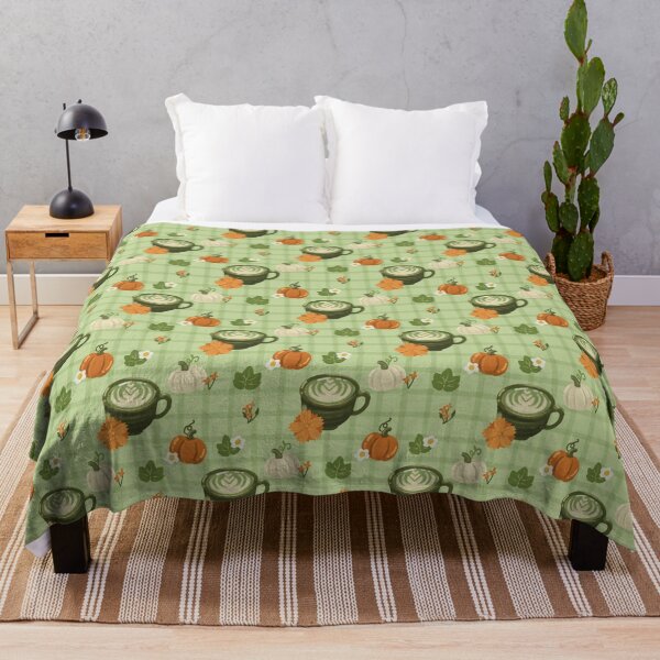 Item preview, Autumn Cafe Order - Pumpkin Matcha Latte Pattern designed and sold by VenusandMoon.