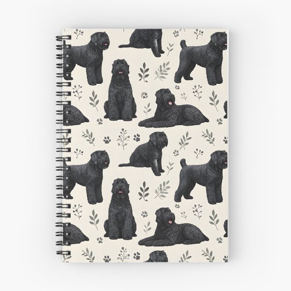 Item preview, Black Russian Terrier Botanical Pattern – Elegant Dog Lover Design designed and sold by blankTeeShirt.
