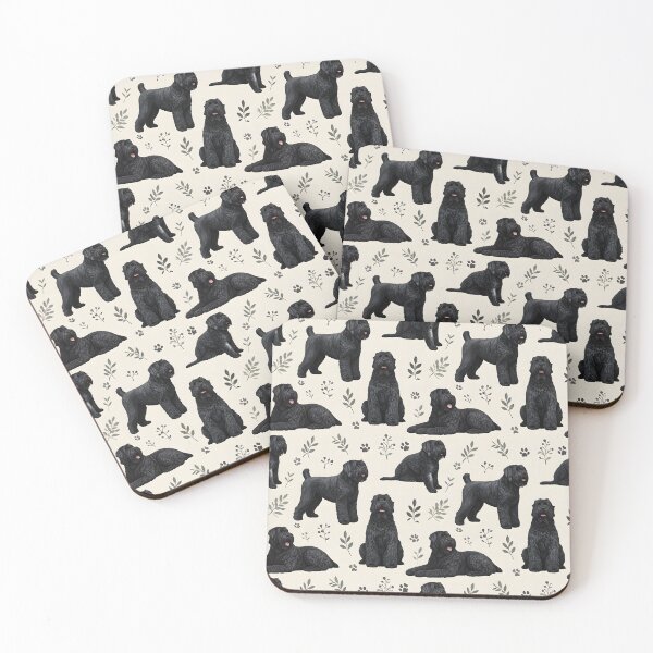 Item preview, Black Russian Terrier Botanical Pattern – Elegant Dog Lover Design designed and sold by blankTeeShirt.
