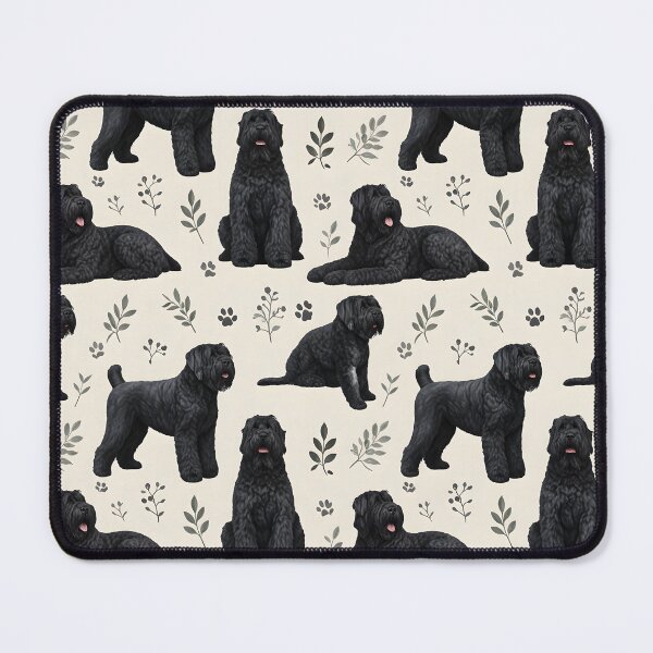 Item preview, Black Russian Terrier Botanical Pattern – Elegant Dog Lover Design designed and sold by blankTeeShirt.