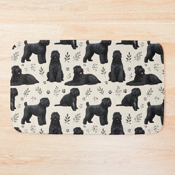 Item preview, Black Russian Terrier Botanical Pattern – Elegant Dog Lover Design designed and sold by blankTeeShirt.