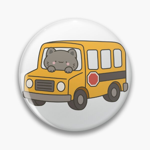 Item preview, Kawaii Cat Riding the School Bus designed and sold by Partoon-dp.