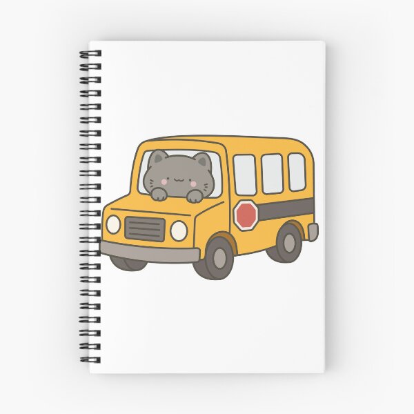 Item preview, Kawaii Cat Riding the School Bus designed and sold by Partoon-dp.