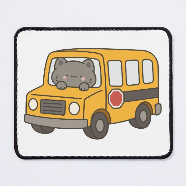 Item preview, Kawaii Cat Riding the School Bus designed and sold by Partoon-dp.