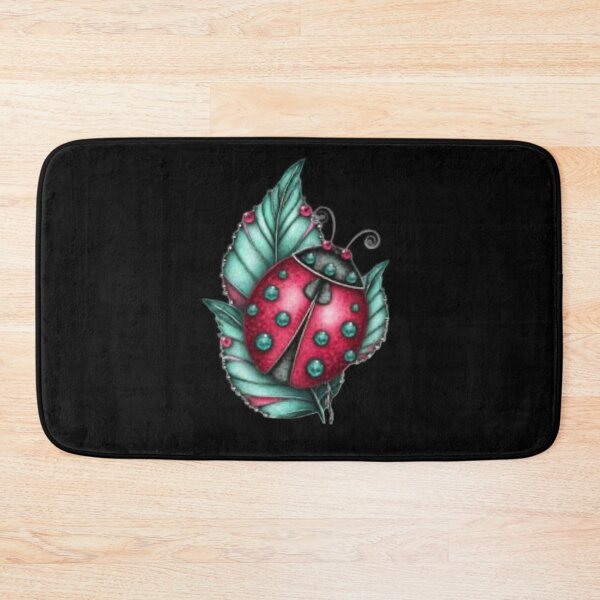 Item preview, Ladybug on Teal Leaves designed and sold by hrendika.