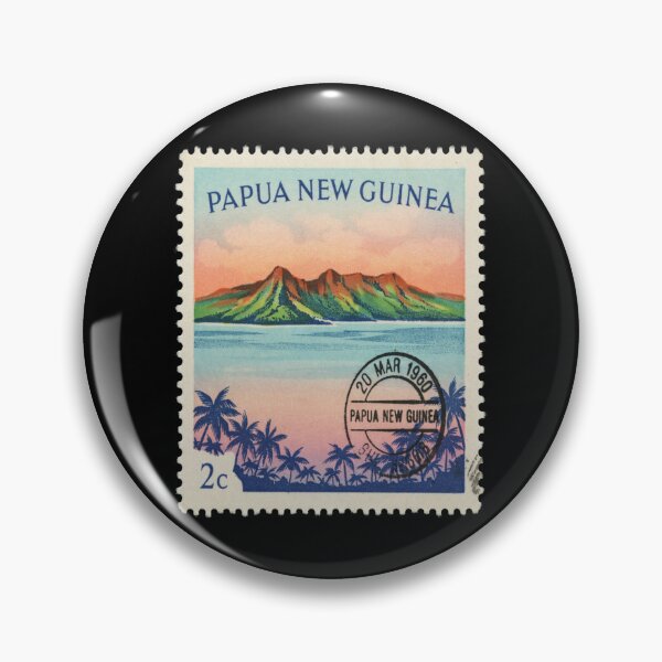 Item preview, Papua New Guinea Pacific Volcanic Jungle Stamp Sticker designed and sold by stickercuffs.