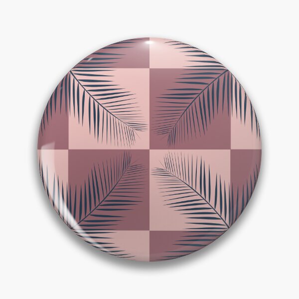 Item preview, Minimalist tropical palm leaves seamless pattern on pink checkered background designed and sold by AdesignbyG.