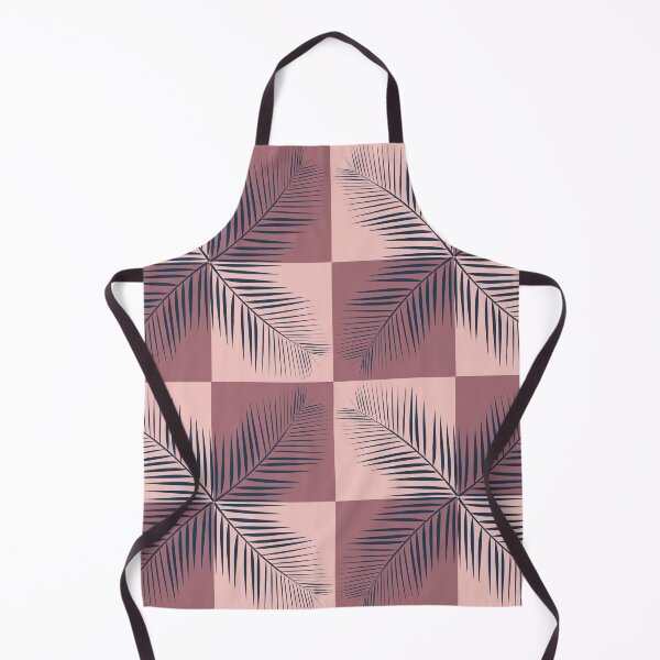 Item preview, Minimalist tropical palm leaves seamless pattern on pink checkered background designed and sold by AdesignbyG.