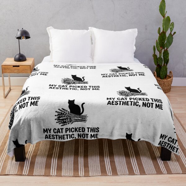 Item preview, My Cat Picked This Aesthetic Not Me Funny Black Cat Dried Herb Cottagecore Humor designed and sold by raedattia.