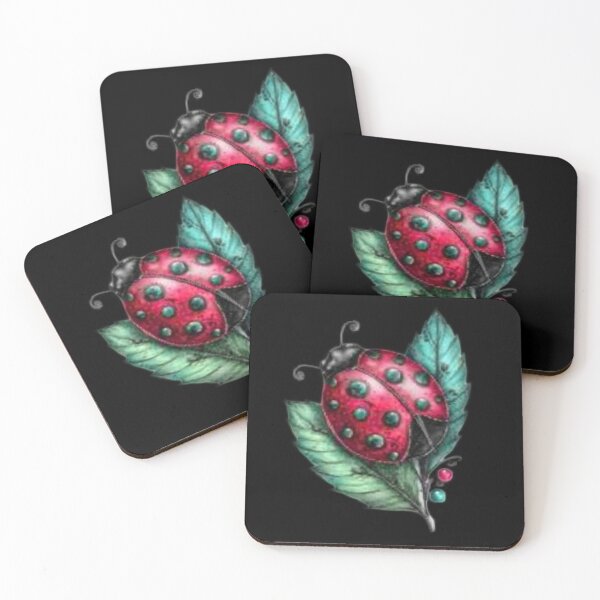 Item preview, Ladybug Resting on Green Leaves designed and sold by hrendika.