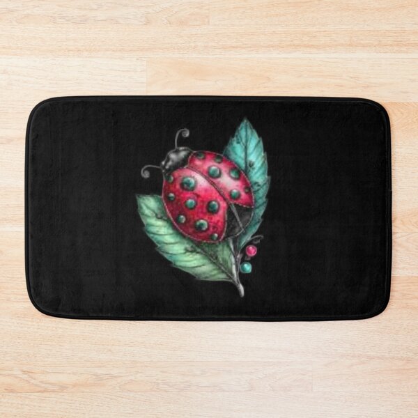 Item preview, Ladybug Resting on Green Leaves designed and sold by hrendika.