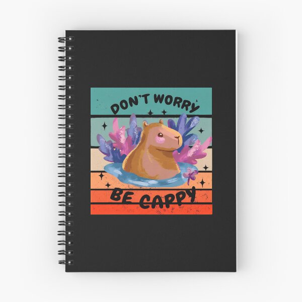 Item preview, Capybara Don't Worry Be Cappy Retro Sunset Illustration designed and sold by Mailinh123.