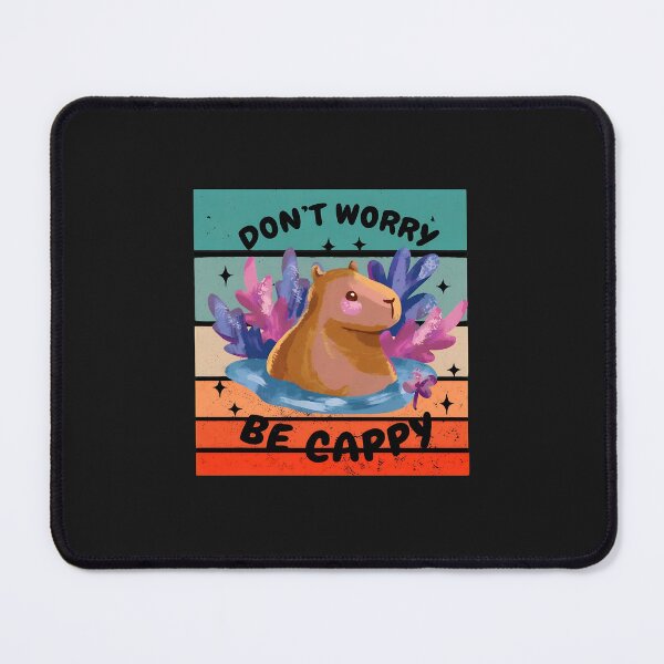 Item preview, Capybara Don't Worry Be Cappy Retro Sunset Illustration designed and sold by Mailinh123.