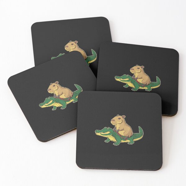 Item preview, Capybara Riding Alligator Animal Friendship Art designed and sold by hurychshomonj.