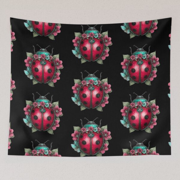 Item preview, Floral Adorned Ladybug designed and sold by hrendika.