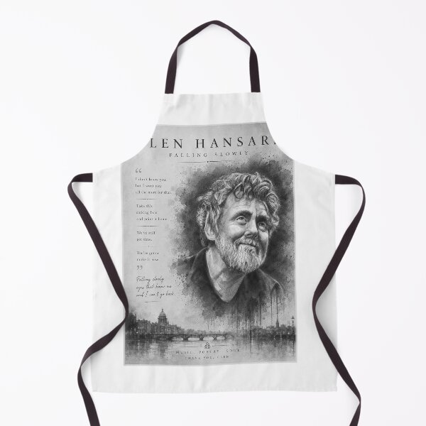 Item preview, Glen Hansard "Falling Slowly Lyric design" Tribute Portrait Print designed and sold by ConorKeeganArt.