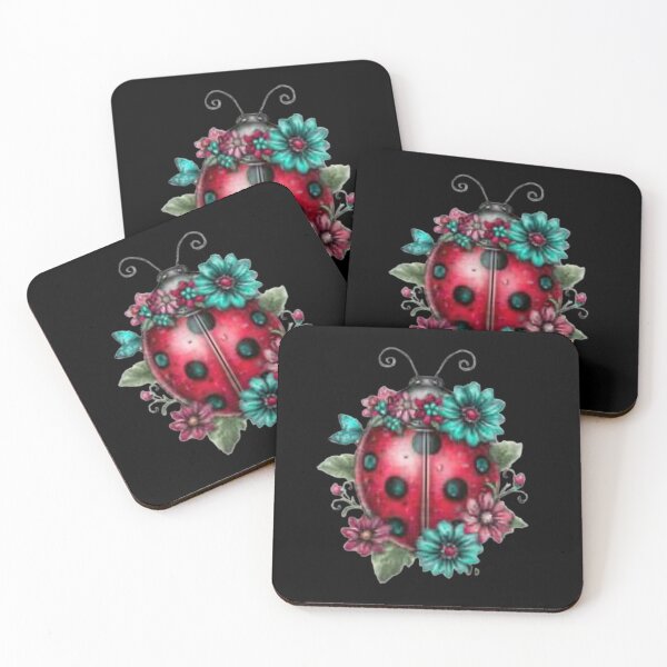 Item preview, Ladybug Surrounded by Flowers designed and sold by hrendika.
