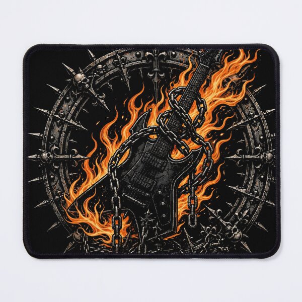 Item preview, Flaming Electric Guitar designed and sold by Rama KLK.