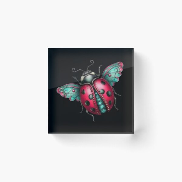 Item preview, Colorful Ladybug with Green Wings designed and sold by hrendika.