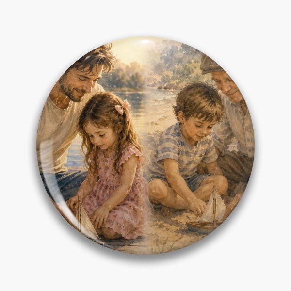 Item preview, Memories Come Full Circle – Father Daughter & Grandfather Grandson Watercolor designed and sold by NestDesigns01.
