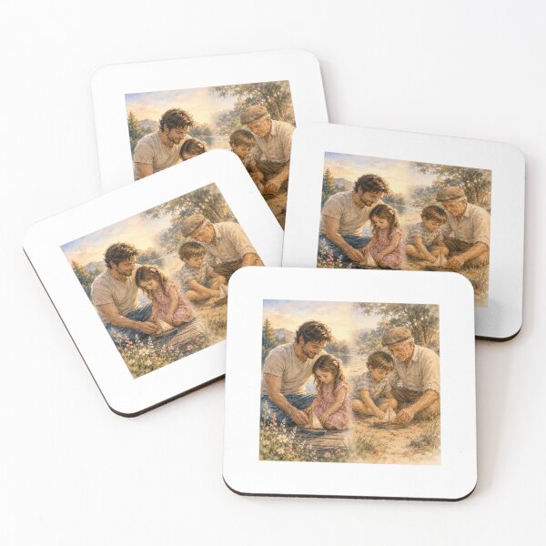 Item preview, Memories Come Full Circle – Father Daughter & Grandfather Grandson Watercolor designed and sold by NestDesigns01.
