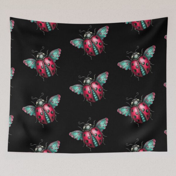 Item preview, Colorful Ladybug with Green Wings designed and sold by hrendika.