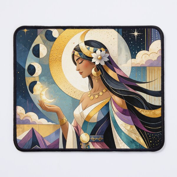 Item preview, Mama Quilla painting - Inca Goddess of the moon and marriage. designed and sold by GalleryKauffeld.