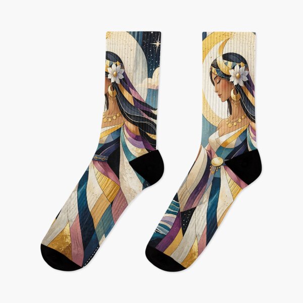 Item preview, Mama Quilla painting - Inca Goddess of the moon and marriage. designed and sold by GalleryKauffeld.