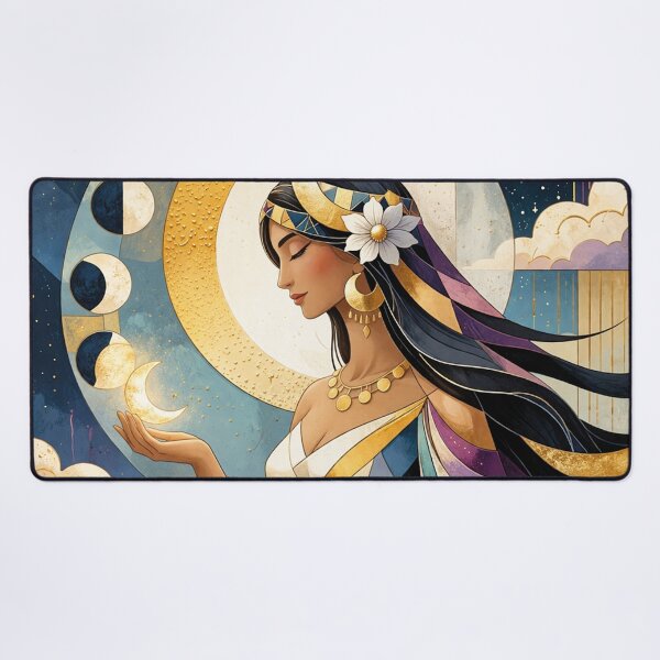 Item preview, Mama Quilla painting - Inca Goddess of the moon and marriage. designed and sold by GalleryKauffeld.