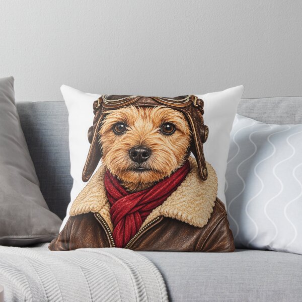 Item preview, Vintage Aviator Dog with Leather Jacket and Red Scarf designed and sold by ChicClicker.
