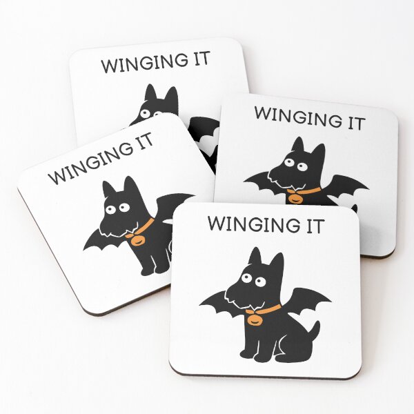 Item preview, Winging it funny scottie dog halloween  designed and sold by FUEGO & NOX.