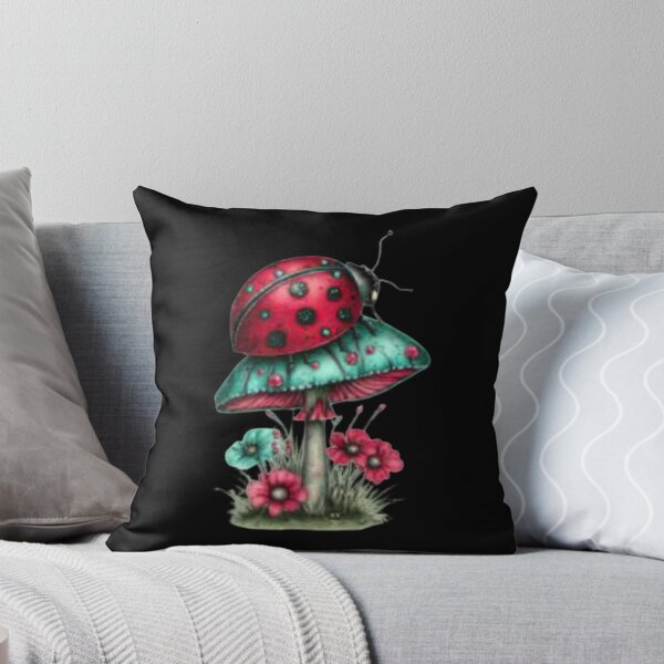 Item preview, Ladybug on a Vibrant Mushroom designed and sold by hrendika.