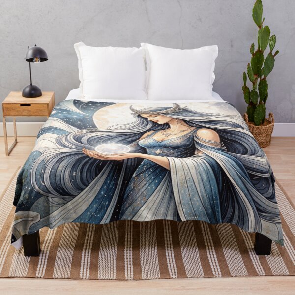 Item preview, Mama Quilla painting - Inca Goddess of the moon and marriage. designed and sold by GalleryKauffeld.