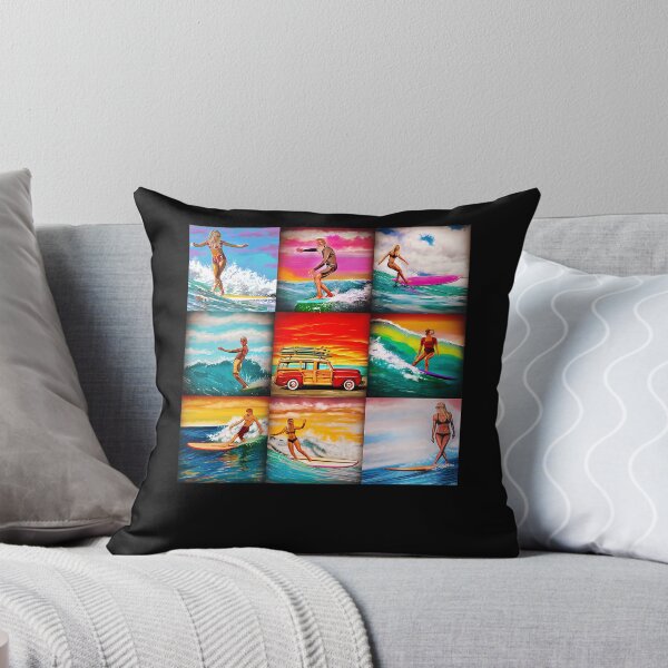 Item preview, Surf en longboard multipanel al atardecer designed and sold by BeautifulArt47.