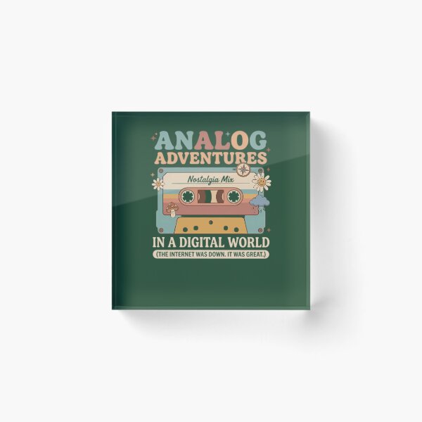 Artikelvorschau, Analog Adventures Nostalgia Cassette Retro Design 20 entworfen und verkauft von FunkyBirdPrints.