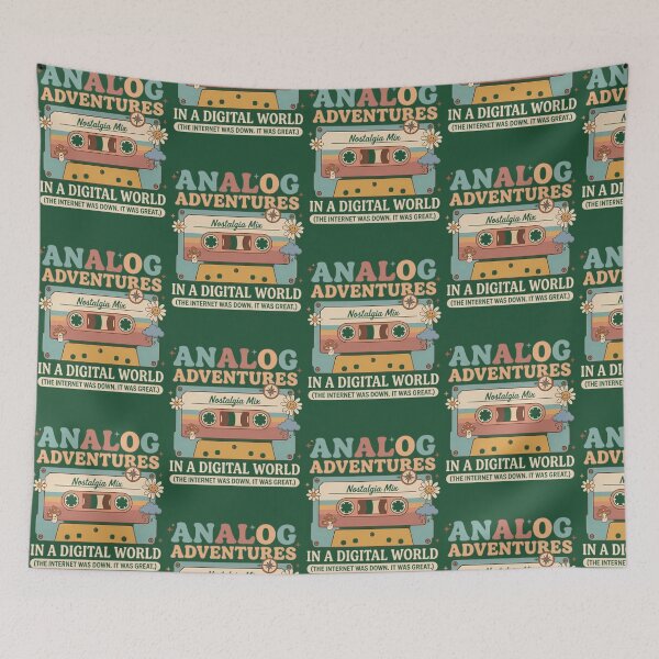 Item preview, Analog Adventures  Nostalgia Cassette Retro Design 20 designed and sold by FunkyBirdPrints.