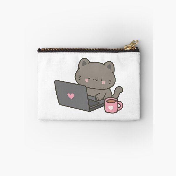 Item preview, Kawaii Cat Studying With Coffee designed and sold by Partoon-dp.
