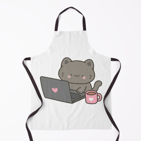 Item preview, Kawaii Cat Studying With Coffee designed and sold by Partoon-dp.
