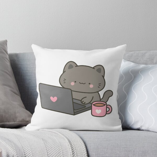 Item preview, Kawaii Cat Studying With Coffee designed and sold by Partoon-dp.