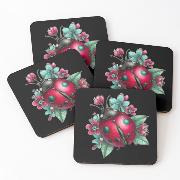 Item preview, Ladybug with Vibrant Blossoms designed and sold by hrendika.