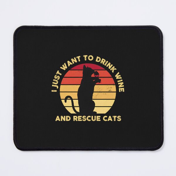 Item preview, Cat Wine Rescue Sunset Retro Graphic designed and sold by Mailinh123.