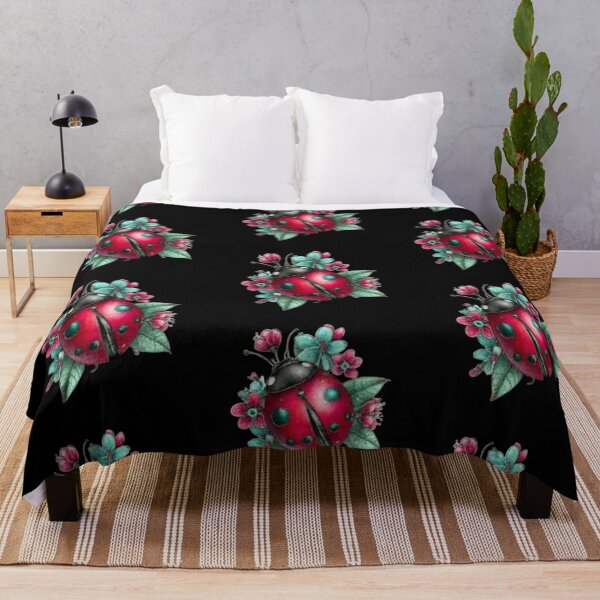 Item preview, Ladybug with Vibrant Blossoms designed and sold by hrendika.