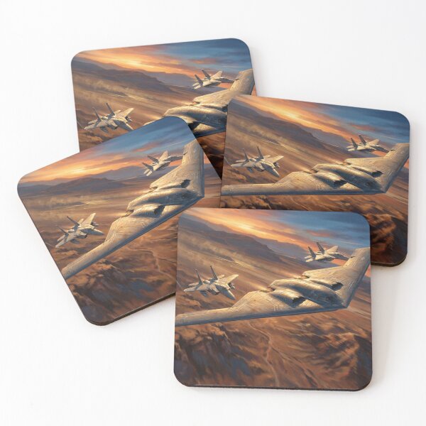 Item preview, B-2 Spirit Escorted Over Mountains designed and sold by Airpower Art.