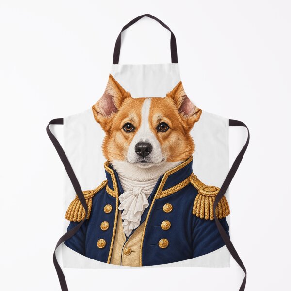 Item preview, Royal Corgi Admiral in Navy Blue Military Uniform designed and sold by ChicClicker.