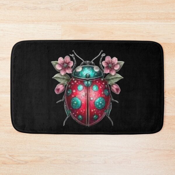 Item preview, Colorful Ladybug with Flowers designed and sold by hrendika.