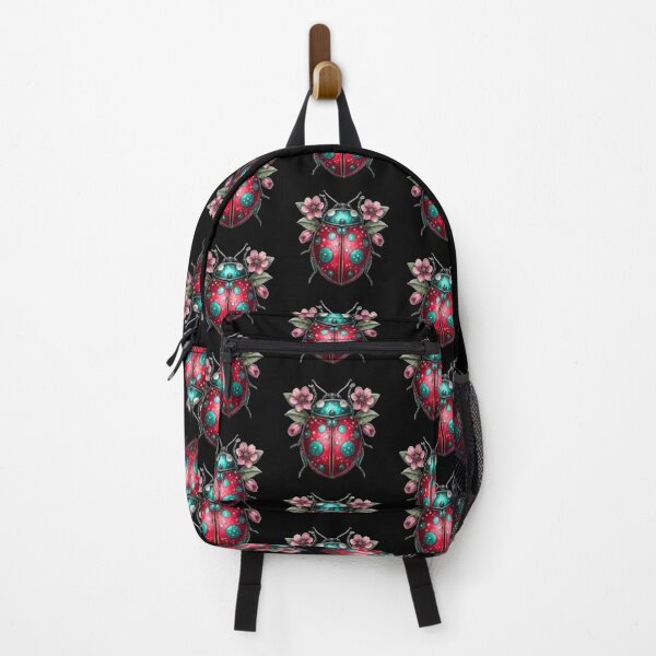 Item preview, Colorful Ladybug with Flowers designed and sold by hrendika.