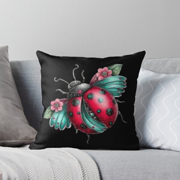 Item preview, Colorful Ladybug with Floral Details designed and sold by hrendika.