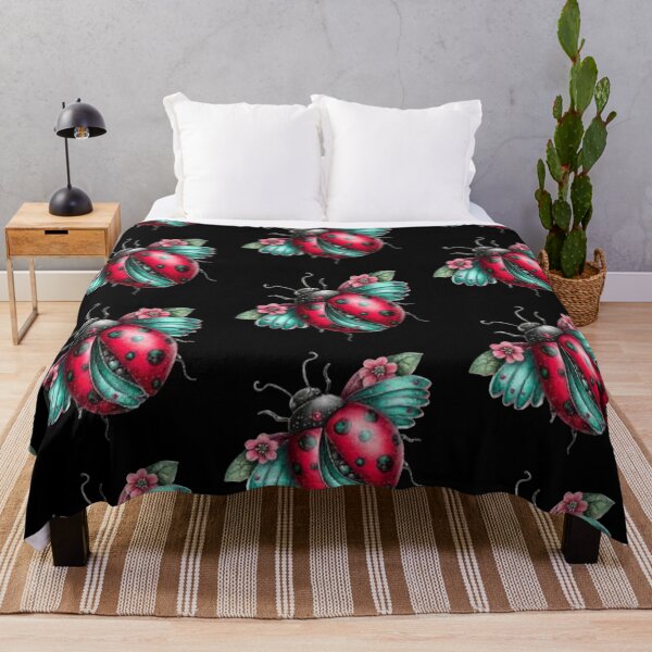 Item preview, Colorful Ladybug with Floral Details designed and sold by hrendika.