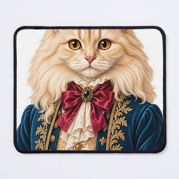 Item preview, Regal Cream Cat in Elegant Rococo Aristocrat Outfit designed and sold by ChicClicker.